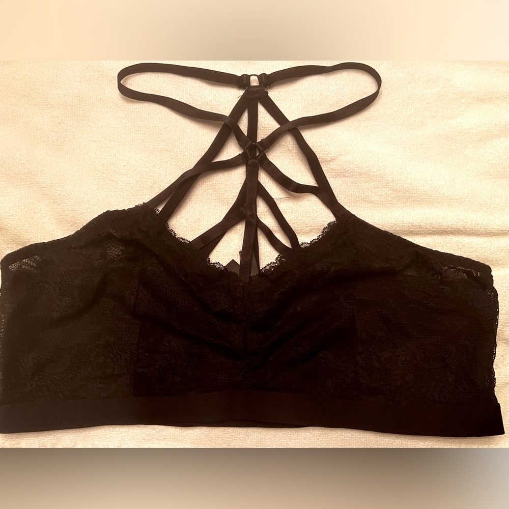 Torrid black lace and mesh bralette